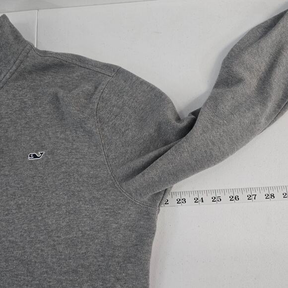 Vineyard Vines Men’s Small Gray Quarter Zip Pullover Sweatshirt Pima Cotton 6363 - Picture 4 of 9